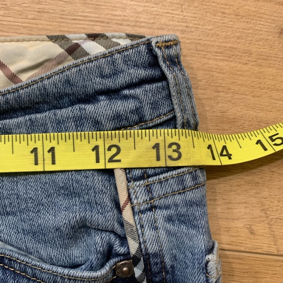 Designer Burberry London Plaid Pinstripe Jeans Women Size 4 - Picture 7 of 10